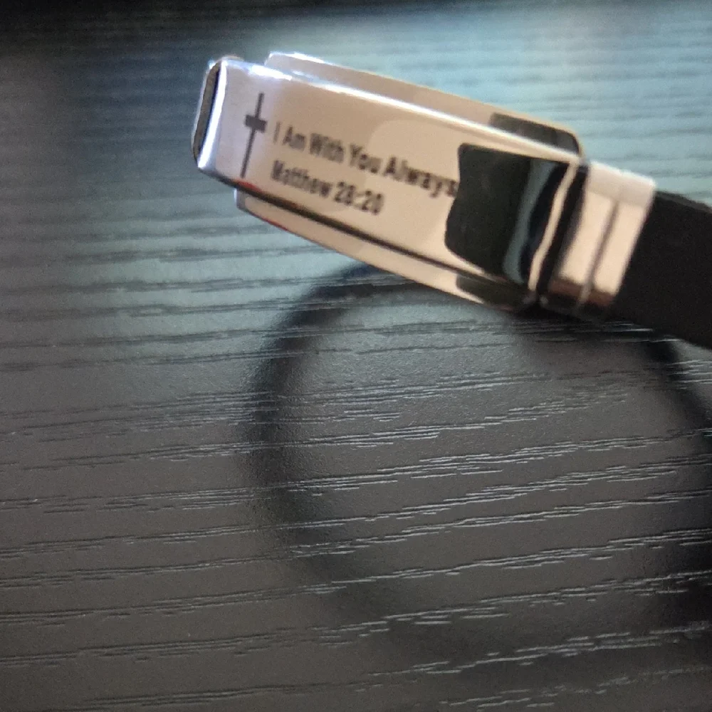 Faith Based Black and Silver Women's Bracelet